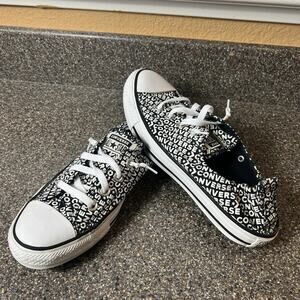 Converse All Star Women Sz 10 Converse Print Canvas Sneaker Slip On Stretch Back